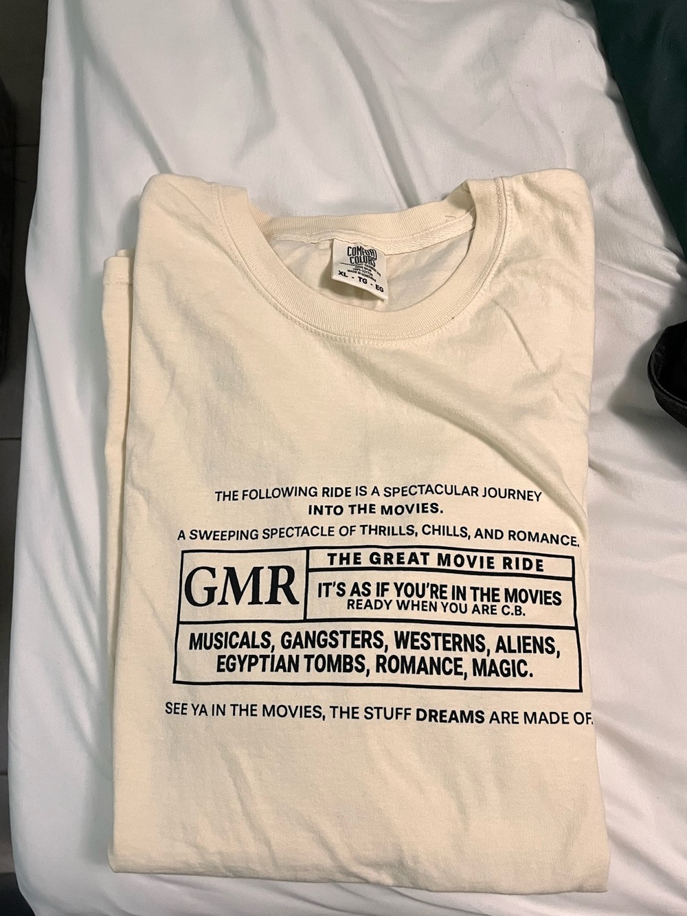 Fantasy Feelings Comfort Colors Cream GMR The Great Movie Ride Graphic Tee
